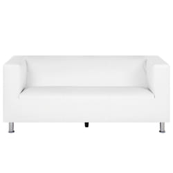 Sofa FLORO Faux Leather White 3 Seater