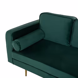 Left Hand Chaise Lounge MIRAMAS Velvet Emerald Green - Additional view 5