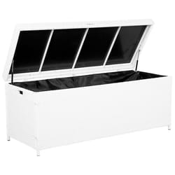 PE Rattan Storage Box 158 x 63 cm White MODENA