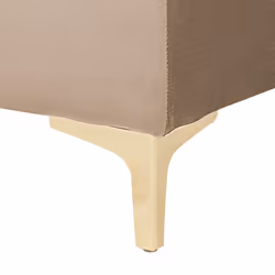 Velvet Ottoman Sand Beige ABERDEEN