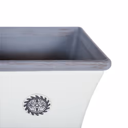 Plant Pot ELATEIA Stone 32 cm White