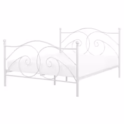 Bed Metal DINARD 160 x 200 cm (EU King Size) White