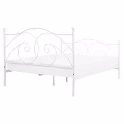 Bed Metal DINARD 160 x 200 cm (EU King Size) White