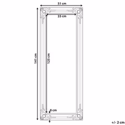 Wall Mirror VARS 51 cm 141 cm White