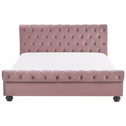 Bed Velvet AVALLON 180 x 200 cm (EU Super King) Pink - Additional view 4