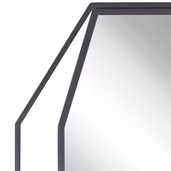 Wall Mirror NIRE 60 cm 80 cm Metal Graphite Grey - Additional view 4