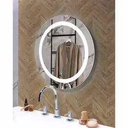 LED Bathroom Mirror SELUNE 58 cm 58 cm Silver