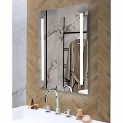 LED Bathroom Mirror MARTINET 70 cm 90 cm Silver
