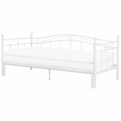 Trundle Bed Metal TULLE 90 x 200 cm (EU Single) White