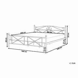 Bed Metal RODEZ 180 x 200 cm (EU Super King) Black