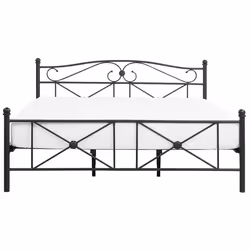 Bed Metal RODEZ 180 x 200 cm (EU Super King) Black