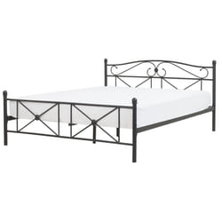 Bed Metal RODEZ 160 x 200 cm (EU King Size) Black