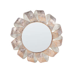 Wall Mirror Ã¸ 54 cm White with Copper MANGALORE