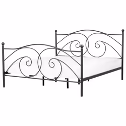 Bed Metal DINARD 180 x 200 cm (EU Super King) Black