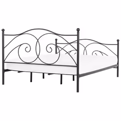 Bed Metal DINARD 180 x 200 cm (EU Super King) Black