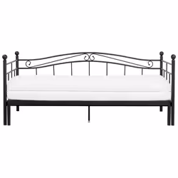 Trundle Bed Metal TULLE 90 x 200 cm (EU Single) Black
