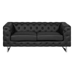 Sofa VISSLAND Faux Leather Black 2 Seater