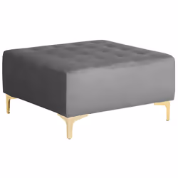 Ottoman ABERDEEN Velvet Grey