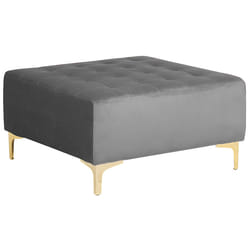 Ottoman ABERDEEN Velvet Grey