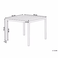 Garden Dining Table PRATO 95 cm 95 cm Grey