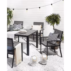 Set of 6 Garden Chairs COMO Grey
