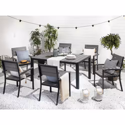 Garden Dining Set 6 Seater COMO Grey
