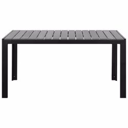 Garden Dining Table COMO 150 cm 90 cm Grey