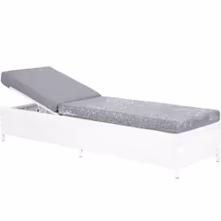 Rattan Reclining Sun Lounger White TURIN II