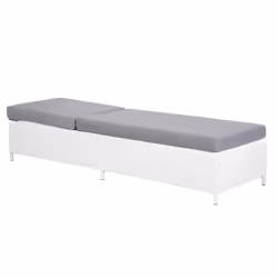 Rattan Reclining Sun Lounger White TURIN II