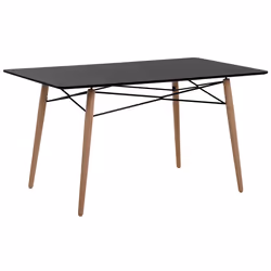Dining Table BIONDI Black 140 cm 80 cm