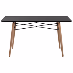 Dining Table BIONDI Black 140 cm 80 cm