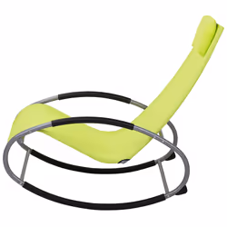 Rocking Sun Lounger CAMPO Metal Lime Green - Additional view 4