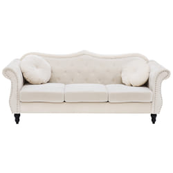 Sofa SKIEN Velvet Beige 3 Seater