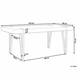 Dining Table ADENA Brown 150 cm 90 cm
