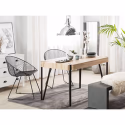 Dining Table CAMBELL Light Brown 130 cm 80 cm