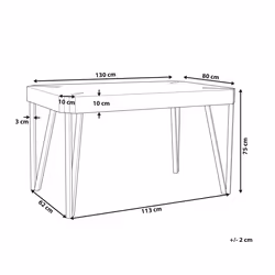Dining Table CAMBELL Taupe 130 cm 80 cm