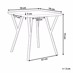 Dining Table BRAVO Light Brown 70 cm 70 cm