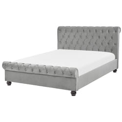 Bed Velvet AVALLON 140 x 200 cm (EU Double) Grey
