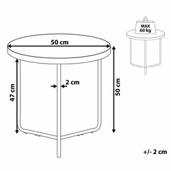 Side Table MELODY Light Brown