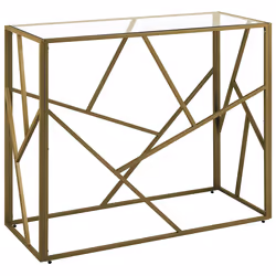 Console Table ORLAND Glass Gold