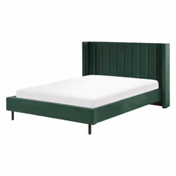 Bed Velvet VILLETTE 160 x 200 cm (EU King Size) Dark Green