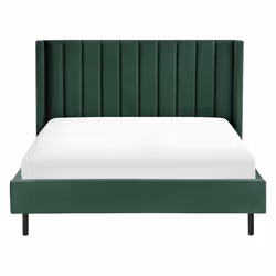 Bed Velvet VILLETTE 160 x 200 cm (EU King Size) Dark Green