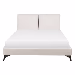 Bed Chenille MELLE 140 x 200 cm (EU Double) Light Beige