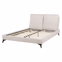 Bed Chenille MELLE 140 x 200 cm (EU Double) Light Beige
