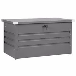Storage Box CEBROSA Metal 132 cm 62 cm Grey