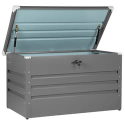 Storage Box CEBROSA Metal 100 cm 62 cm Grey