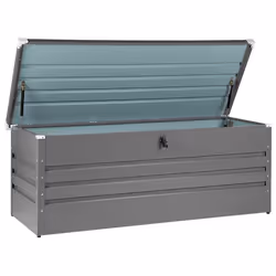 Storage Box CEBROSA Metal 165 cm 70 cm Grey