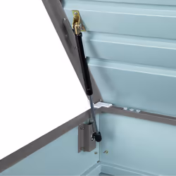 Storage Box CEBROSA Metal 165 cm 70 cm Grey