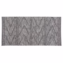 Cotton Area Rug 80 x 150 cm Black and White TERMAL