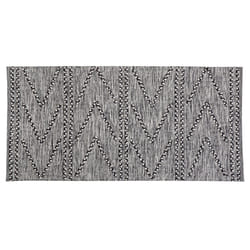 Cotton Area Rug 80 x 150 cm Black and White TERMAL